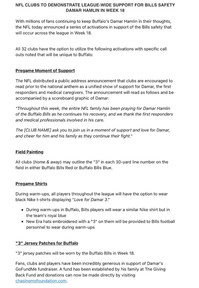 Via: NFL Comminucations